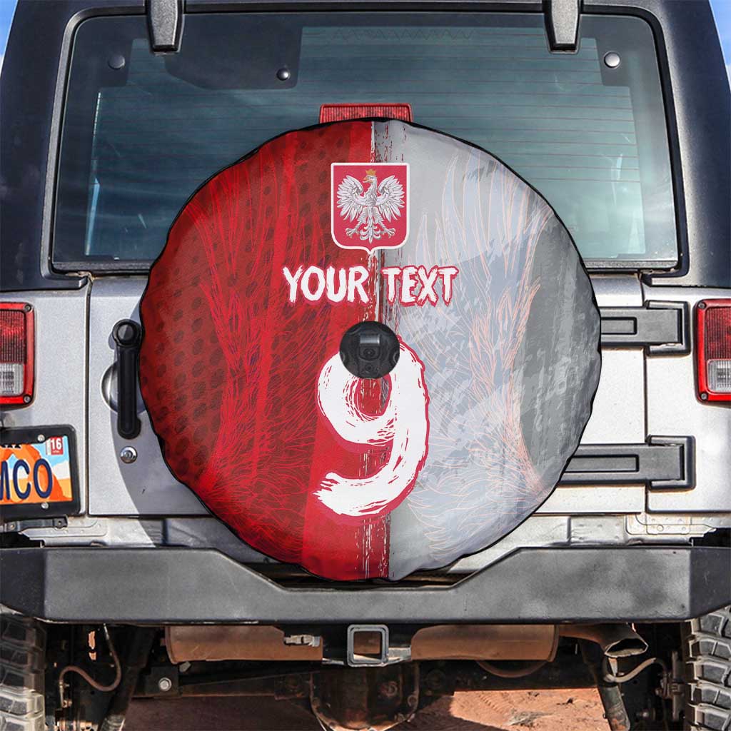 Custom Polish Football Spare Tire Cover Eagle Wings Grunge Sporty Half Style - Wonder Print Shop