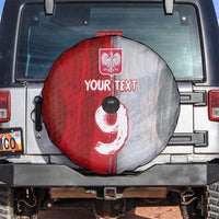 Custom Polish Football Spare Tire Cover Eagle Wings Grunge Sporty Half Style - Wonder Print Shop