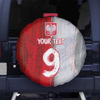 Custom Polish Football Spare Tire Cover Eagle Wings Grunge Sporty Half Style - Wonder Print Shop