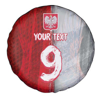 Custom Polish Football Spare Tire Cover Eagle Wings Grunge Sporty Half Style - Wonder Print Shop