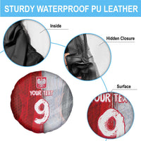 Custom Polish Football Spare Tire Cover Eagle Wings Grunge Sporty Half Style - Wonder Print Shop