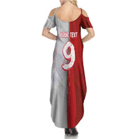 Custom Polish Football Summer Maxi Dress Eagle Wings Grunge Sporty Half Style - Wonder Print Shop