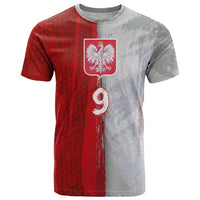 Custom Polish Football T Shirt Eagle Wings Grunge Sporty Half Style - Wonder Print Shop