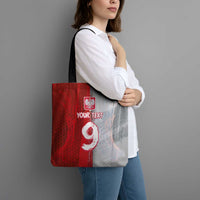 Custom Polish Football Tote Bag Eagle Wings Grunge Sporty Half Style - Wonder Print Shop