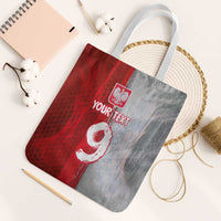 Custom Polish Football Tote Bag Eagle Wings Grunge Sporty Half Style - Wonder Print Shop