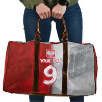 Custom Polish Football Travel Bag Eagle Wings Grunge Sporty Half Style - Wonder Print Shop