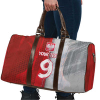 Custom Polish Football Travel Bag Eagle Wings Grunge Sporty Half Style - Wonder Print Shop