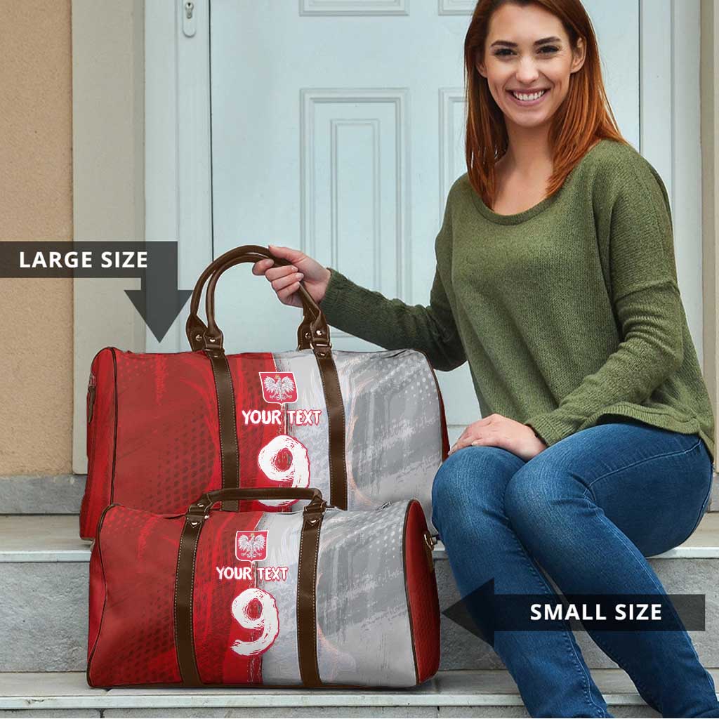 Custom Polish Football Travel Bag Eagle Wings Grunge Sporty Half Style - Wonder Print Shop