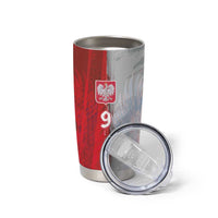 Custom Polish Football Tumbler Cup Eagle Wings Grunge Sporty Half Style - Wonder Print Shop