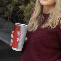 Custom Polish Football Tumbler Cup Eagle Wings Grunge Sporty Half Style - Wonder Print Shop