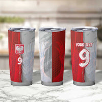 Custom Polish Football Tumbler Cup Eagle Wings Grunge Sporty Half Style - Wonder Print Shop