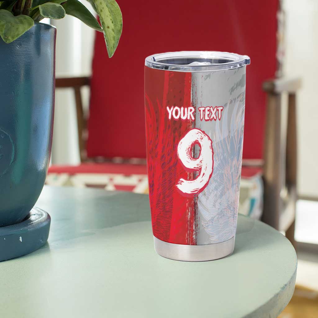 Custom Polish Football Tumbler Cup Eagle Wings Grunge Sporty Half Style - Wonder Print Shop