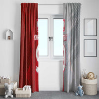 Custom Polish Football Window Curtain Eagle Wings Grunge Sporty Half Style - Wonder Print Shop