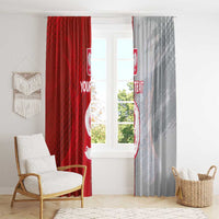 Custom Polish Football Window Curtain Eagle Wings Grunge Sporty Half Style - Wonder Print Shop