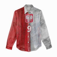 Custom Polish Football Women Casual Shirt Eagle Wings Grunge Sporty Half Style - Wonder Print Shop