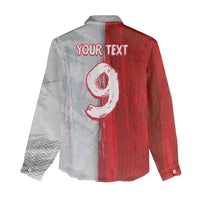Custom Polish Football Women Casual Shirt Eagle Wings Grunge Sporty Half Style - Wonder Print Shop