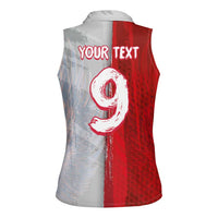 Custom Polish Football Women Sleeveless Polo Shirt Eagle Wings Grunge Sporty Half Style - Wonder Print Shop