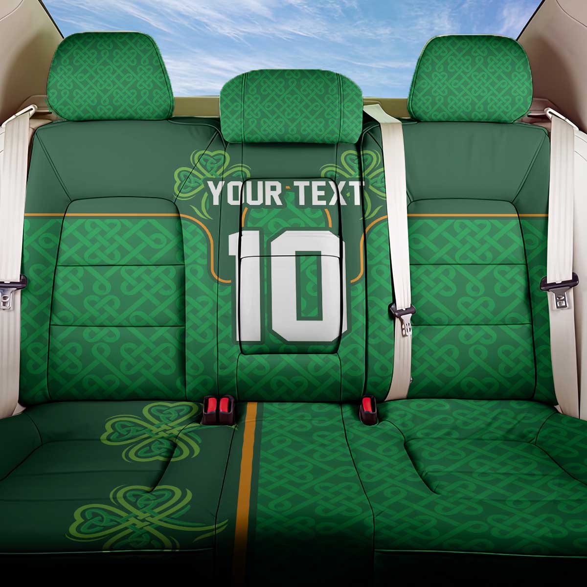 Custom Ireland Football Back Car Seat Cover The Boys in Green-Go Champions