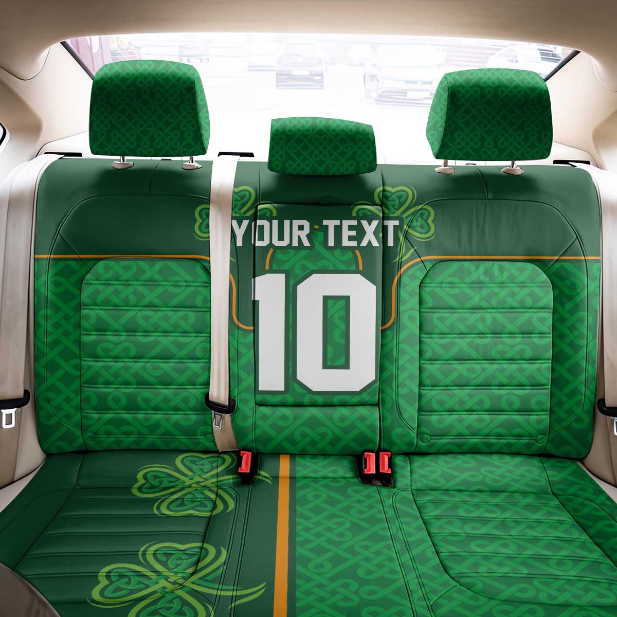 Custom Ireland Football Back Car Seat Cover The Boys in Green-Go Champions