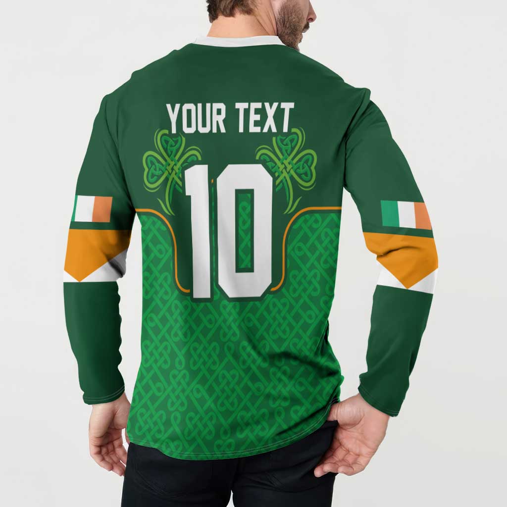 Custom Ireland Football Button Sweatshirt The Boys in Green-Go Champions