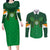 Custom Ireland Football Couples Matching Long Sleeve Bodycon Dress and Long Sleeve Button Shirt The Boys in Green-Go Champions