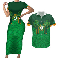 Custom Ireland Football Couples Matching Short Sleeve Bodycon Dress and Hawaiian Shirt The Boys in Green-Go Champions