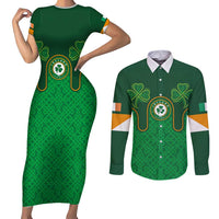 Custom Ireland Football Couples Matching Short Sleeve Bodycon Dress and Long Sleeve Button Shirt The Boys in Green-Go Champions