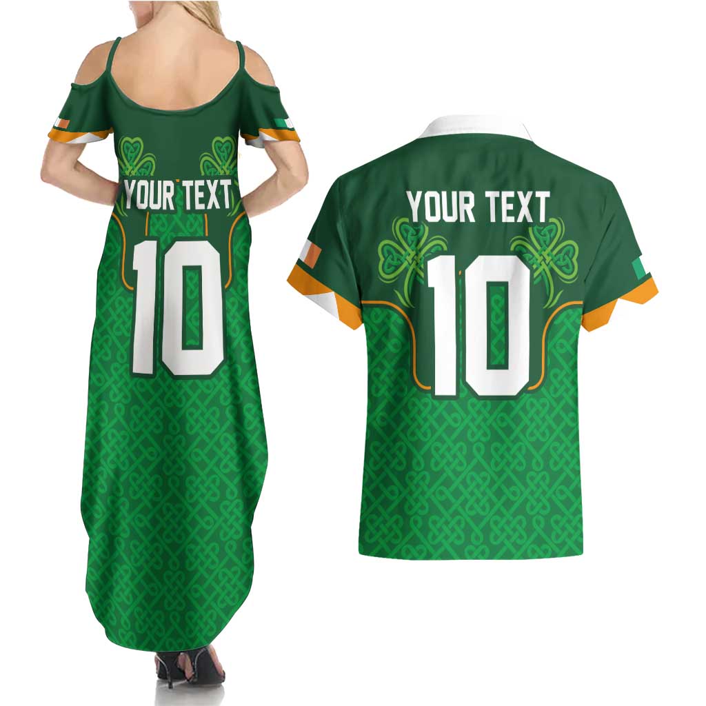 Custom Ireland Football Couples Matching Summer Maxi Dress and Hawaiian Shirt The Boys in Green-Go Champions