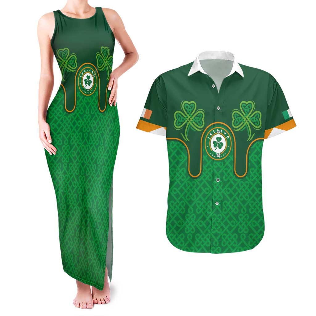 Custom Ireland Football Couples Matching Tank Maxi Dress and Hawaiian Shirt The Boys in Green-Go Champions