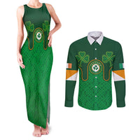 Custom Ireland Football Couples Matching Tank Maxi Dress and Long Sleeve Button Shirt The Boys in Green-Go Champions
