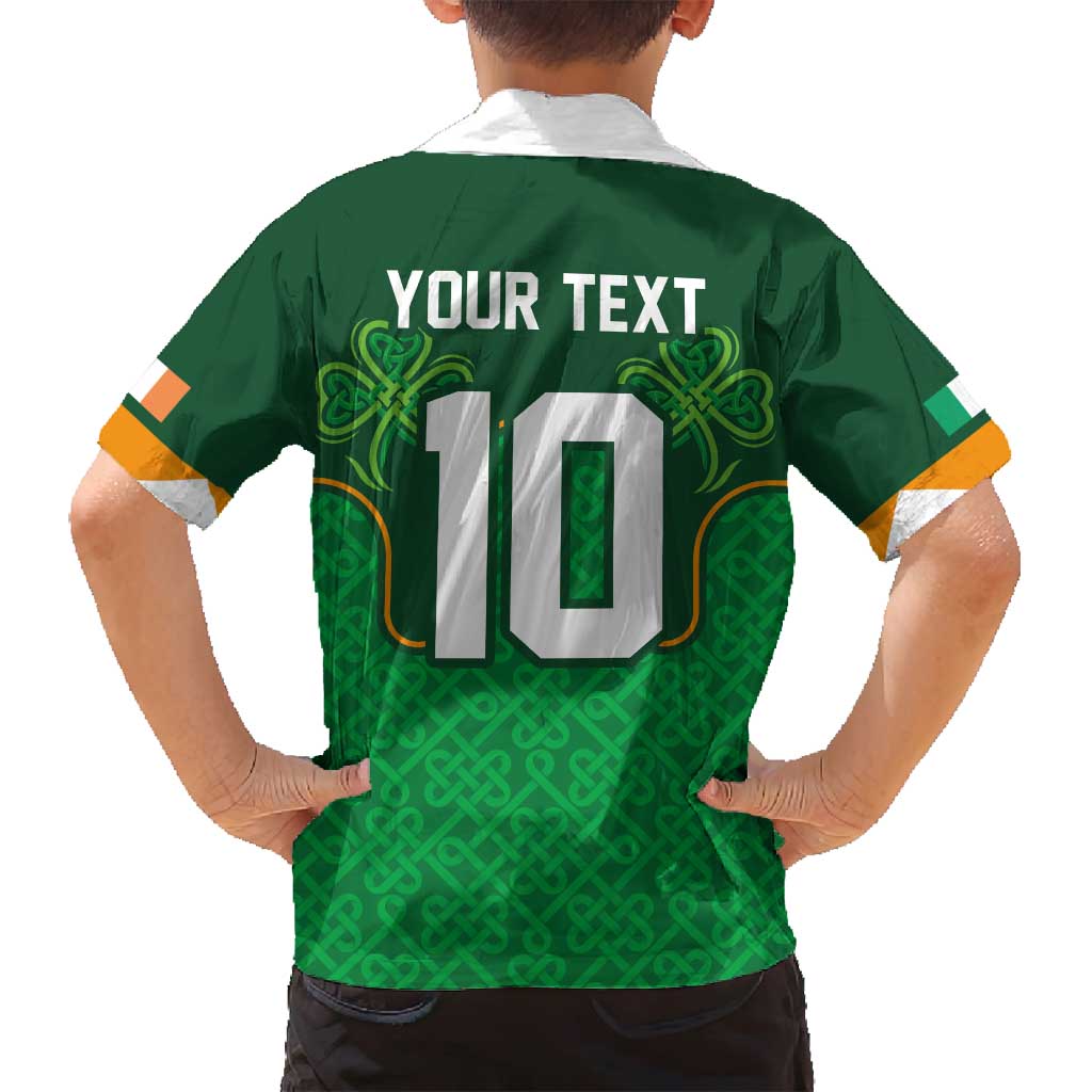 Custom Ireland Football Family Matching Long Sleeve Bodycon Dress and Hawaiian Shirt The Boys in Green-Go Champions