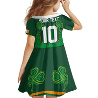 Custom Ireland Football Family Matching Long Sleeve Bodycon Dress and Hawaiian Shirt The Boys in Green-Go Champions