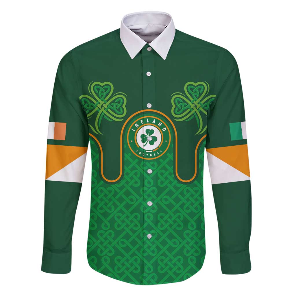 Custom Ireland Football Family Matching Long Sleeve Bodycon Dress and Hawaiian Shirt The Boys in Green-Go Champions