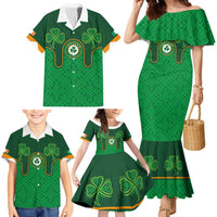 Custom Ireland Football Family Matching Mermaid Dress and Hawaiian Shirt The Boys in Green-Go Champions
