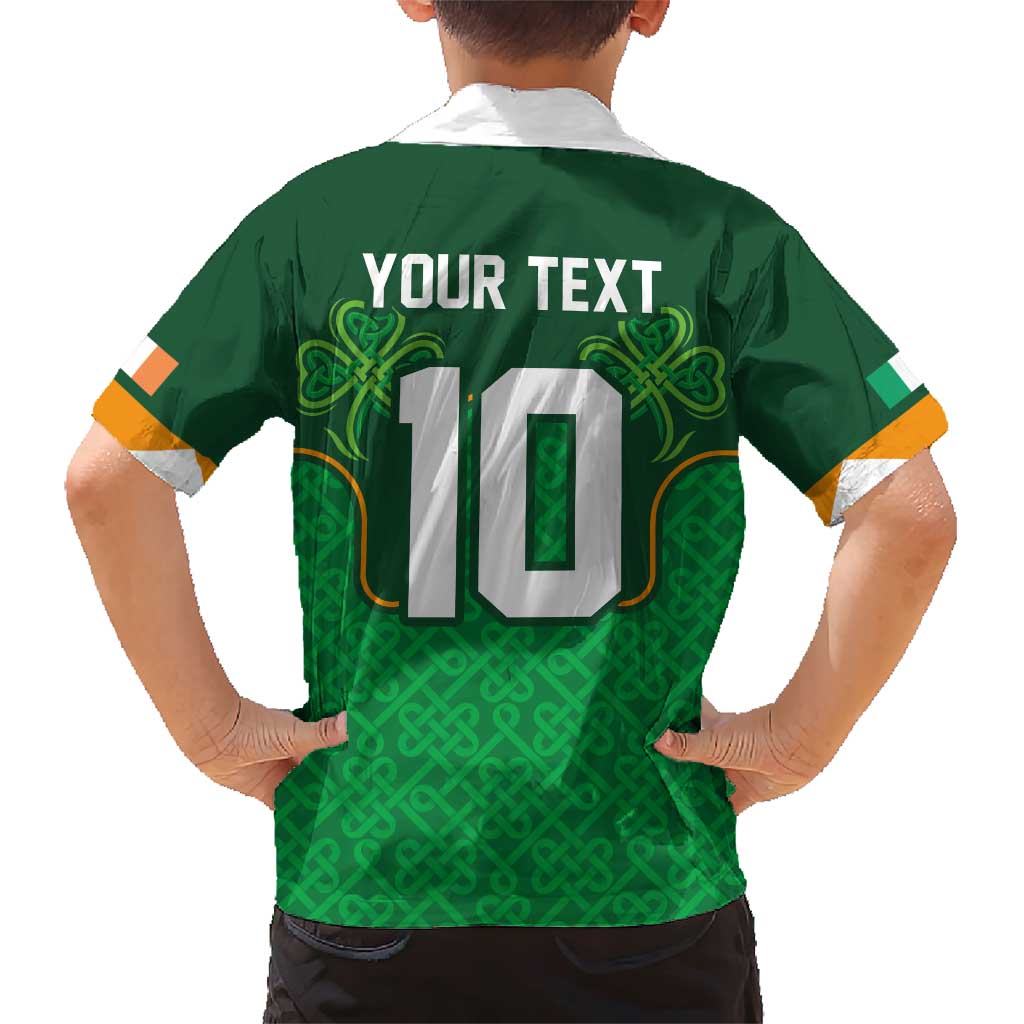 Custom Ireland Football Family Matching Short Sleeve Bodycon Dress and Hawaiian Shirt The Boys in Green-Go Champions