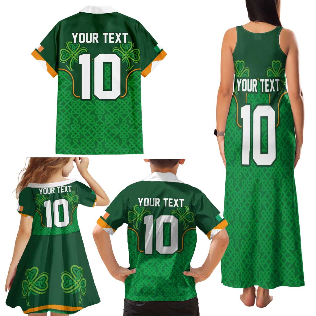 Custom Ireland Football Family Matching Tank Maxi Dress and Hawaiian Shirt The Boys in Green-Go Champions