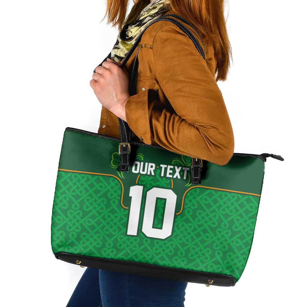 Custom Ireland Football Leather Tote Bag The Boys in Green-Go Champions