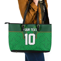 Custom Ireland Football Leather Tote Bag The Boys in Green-Go Champions
