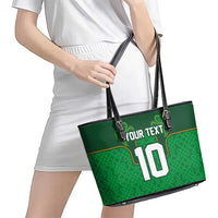 Custom Ireland Football Leather Tote Bag The Boys in Green-Go Champions