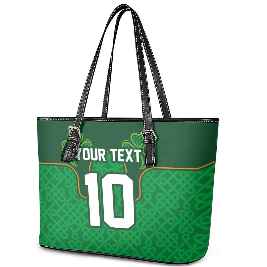 Custom Ireland Football Leather Tote Bag The Boys in Green-Go Champions