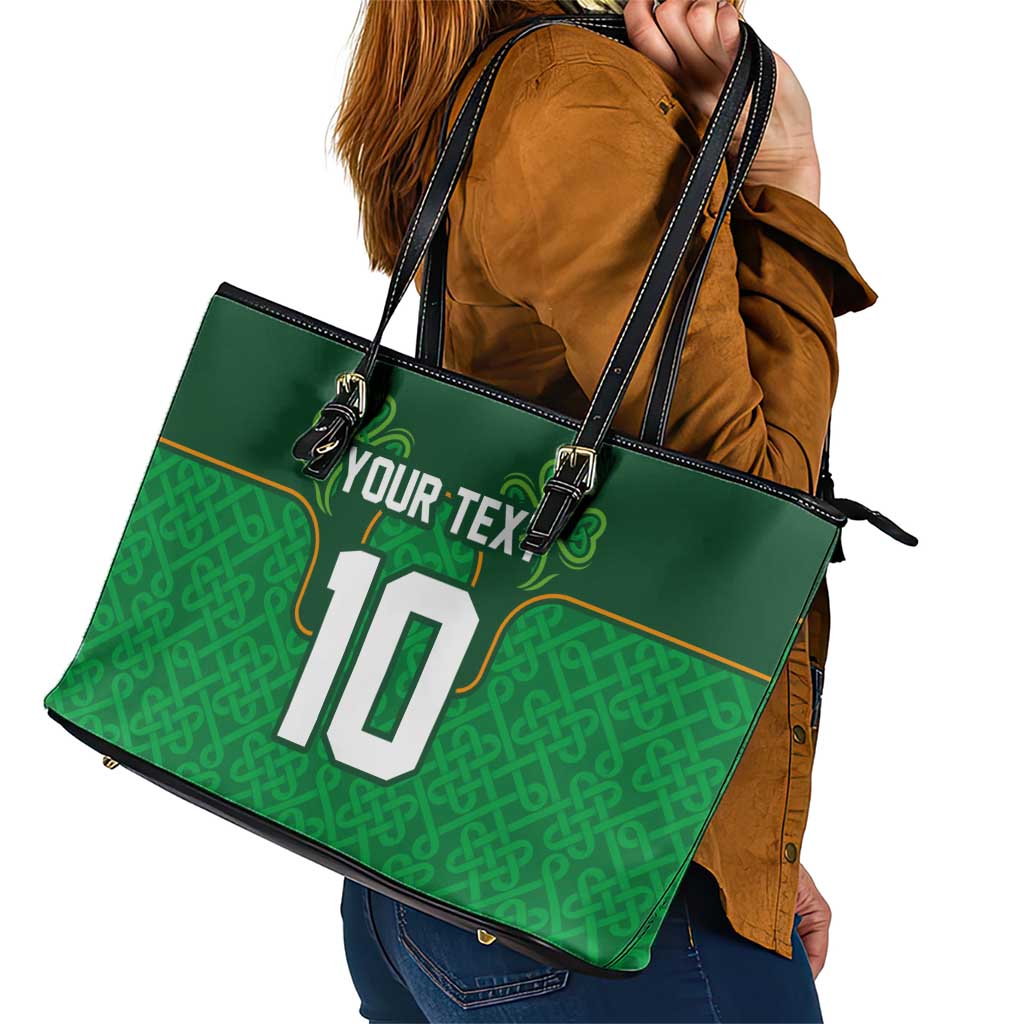 Custom Ireland Football Leather Tote Bag The Boys in Green-Go Champions