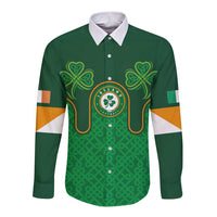 Custom Ireland Football Long Sleeve Button Shirt The Boys in Green-Go Champions