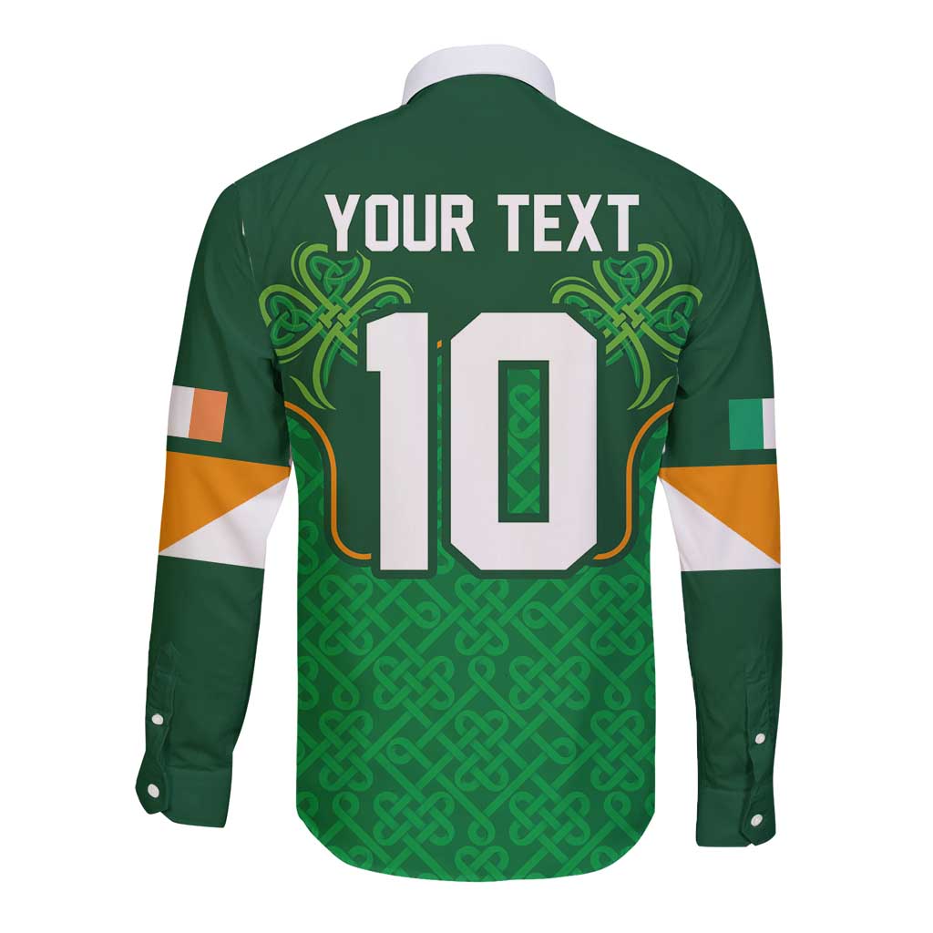 Custom Ireland Football Long Sleeve Button Shirt The Boys in Green-Go Champions