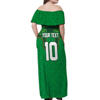 Custom Ireland Football Off Shoulder Maxi Dress The Boys in Green-Go Champions