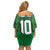Custom Ireland Football Off Shoulder Short Dress The Boys in Green-Go Champions