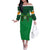 Custom Ireland Football Off The Shoulder Long Sleeve Dress The Boys in Green-Go Champions
