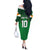 Custom Ireland Football Off The Shoulder Long Sleeve Dress The Boys in Green-Go Champions