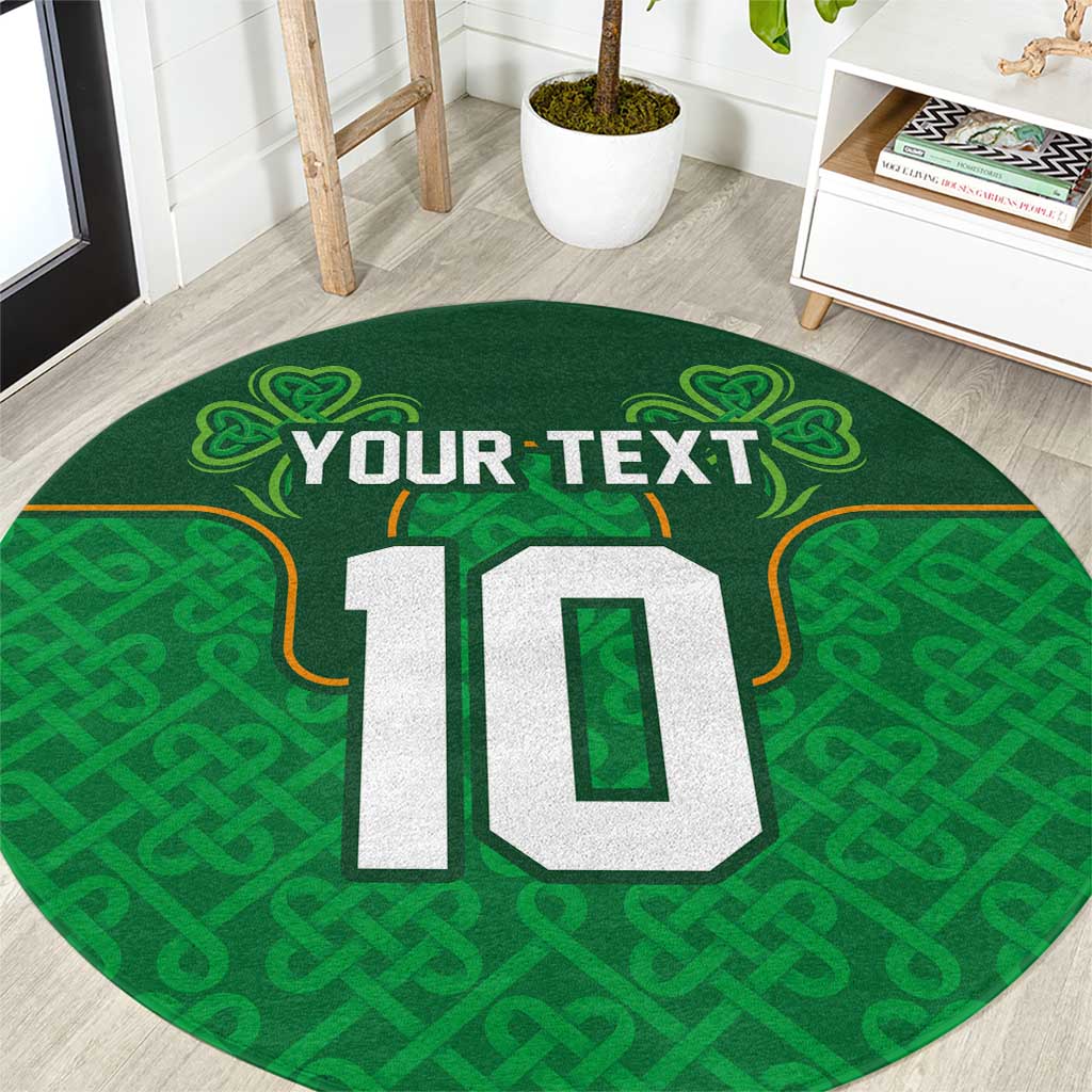 Custom Ireland Football Round Carpet The Boys in Green-Go Champions