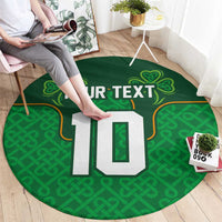 Custom Ireland Football Round Carpet The Boys in Green-Go Champions