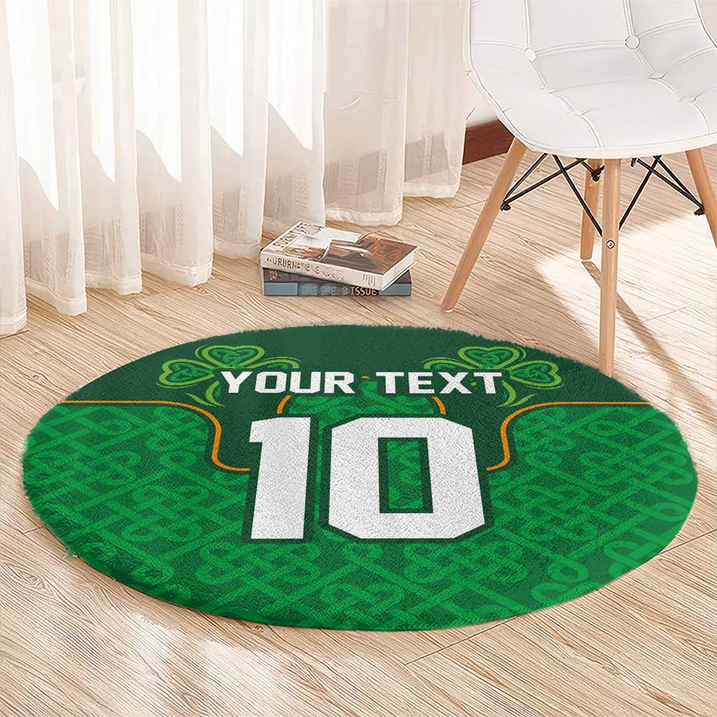 Custom Ireland Football Round Carpet The Boys in Green-Go Champions
